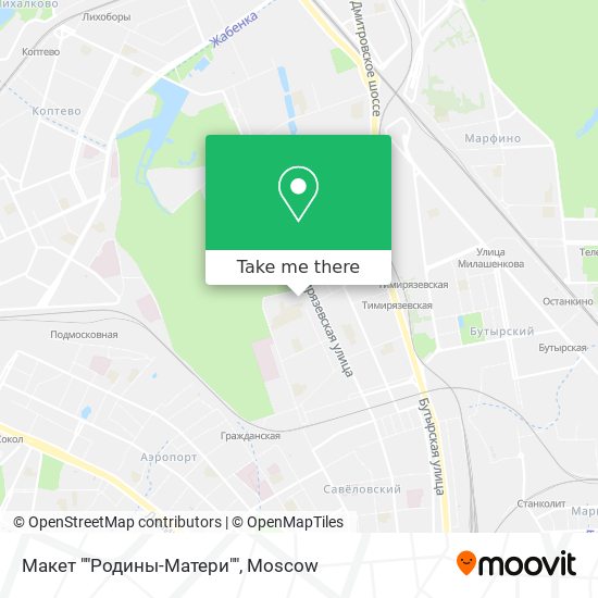 Макет ""Родины-Матери"" map