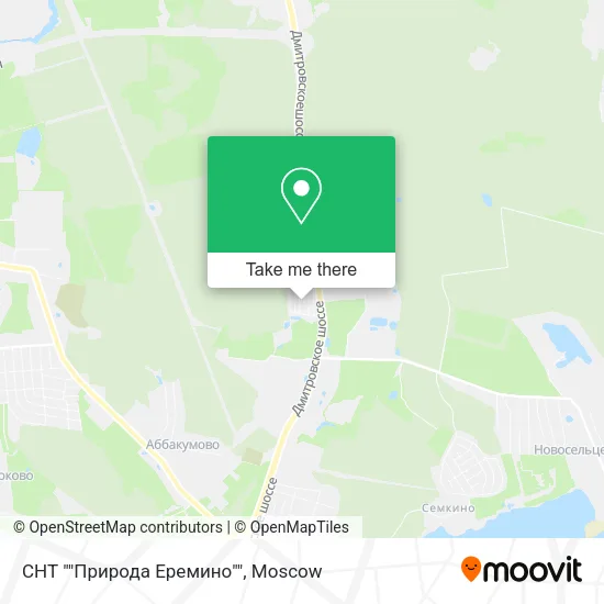 СНТ ""Природа Еремино"" map