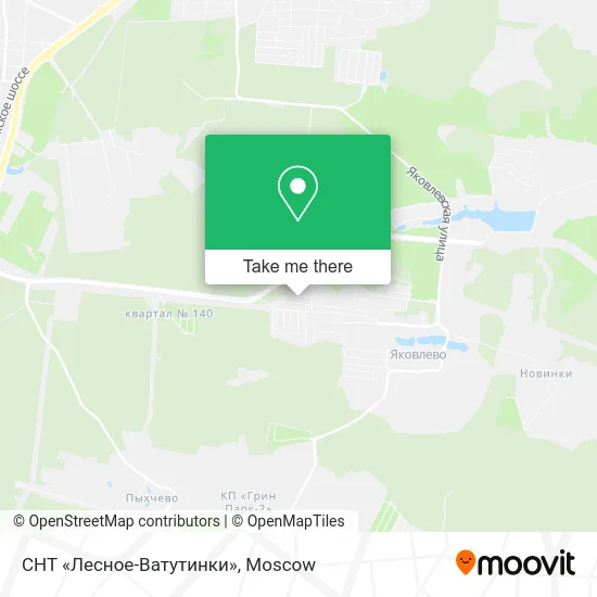 СНТ «Лесное-Ватутинки» map