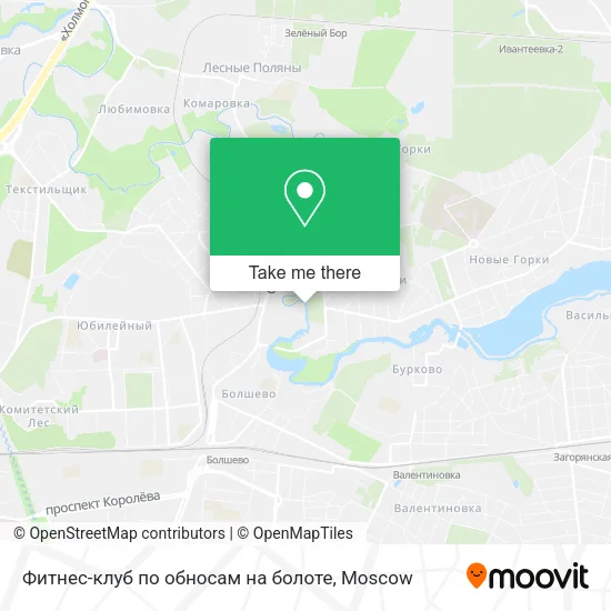 Фитнес-клуб по обносам на болоте map