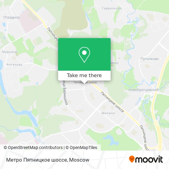 Метро Пятницкое шоссе map