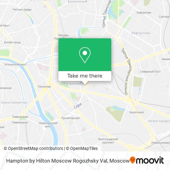 Hampton by Hilton Moscow Rogozhsky Val map