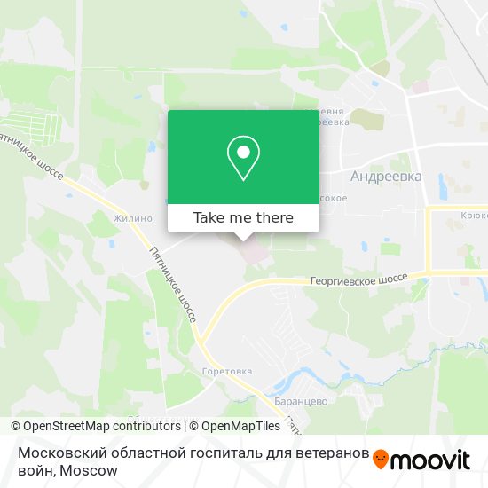 Московский областной госпиталь для ветеранов войн map
