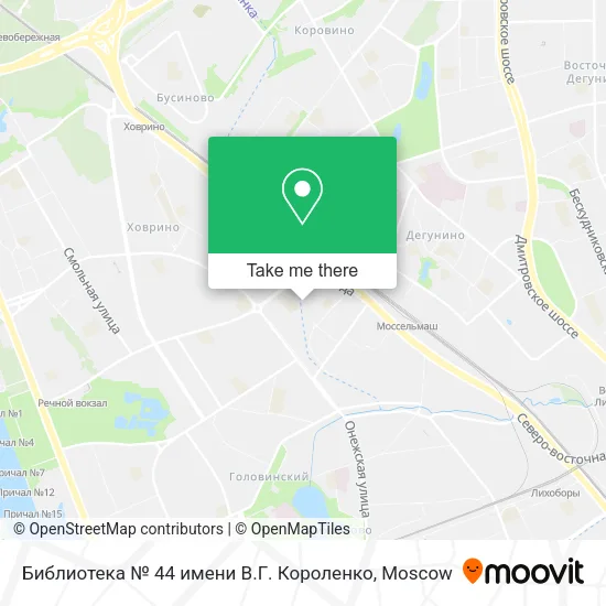 Библиотека № 44 имени В.Г. Короленко map