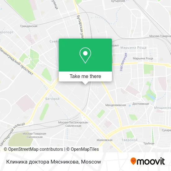 Клиника доктора Мясникова map