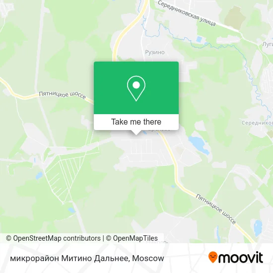 микрорайон Митино Дальнее map