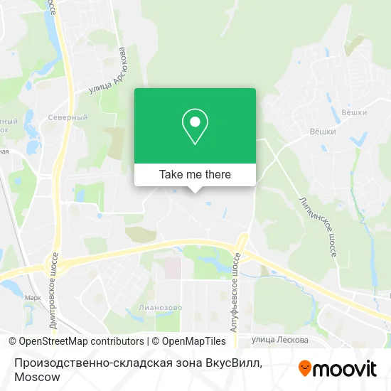 Произодственно-складская зона ВкусВилл map