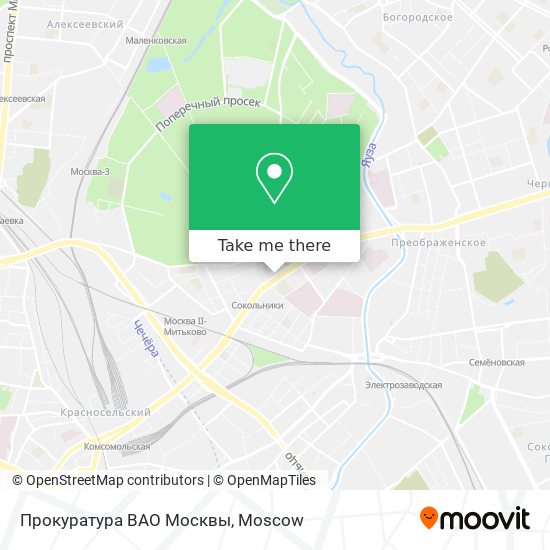 Прокуратура ВАО Москвы map