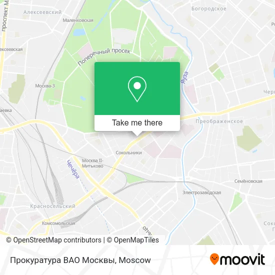 Прокуратура ВАО Москвы map