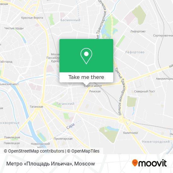 Метро «Площадь Ильича» map