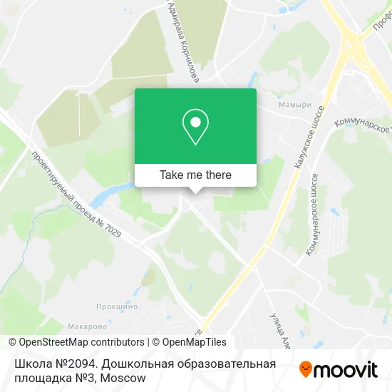 Школа №2094. Дошкольная образовательная площадка №3 map