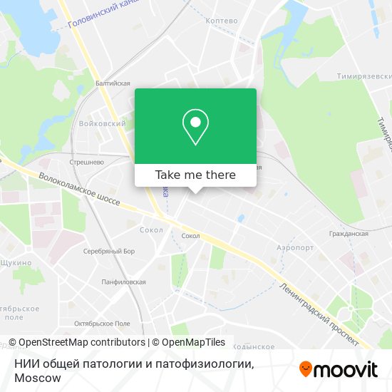 НИИ общей патологии и патофизиологии map