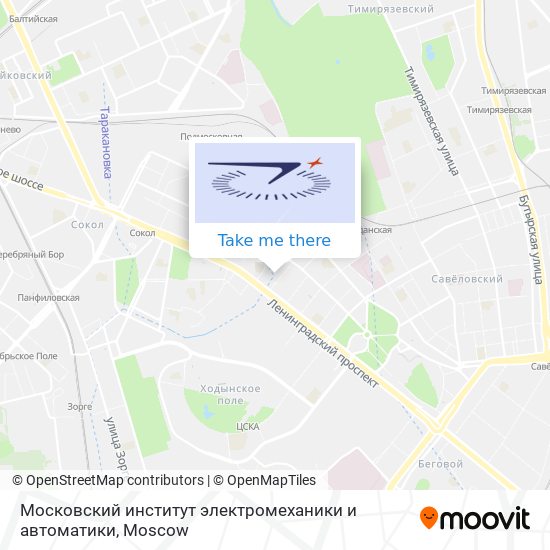 Московский институт электромеханики и автоматики map