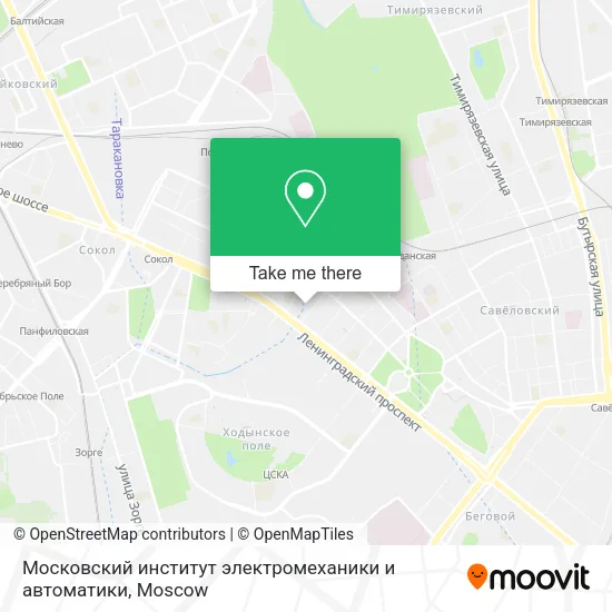 Московский институт электромеханики и автоматики map