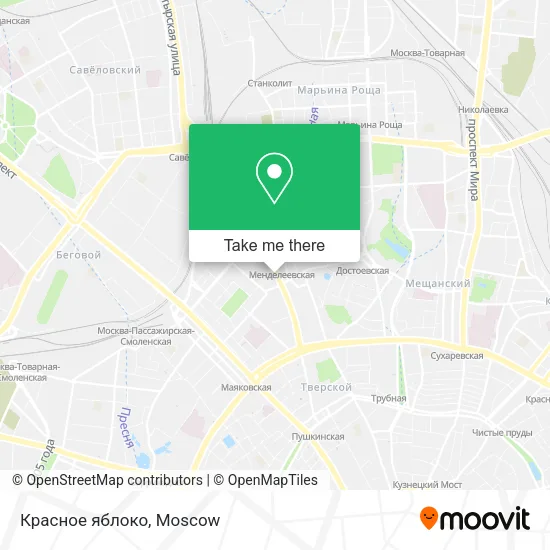 Красное яблоко map