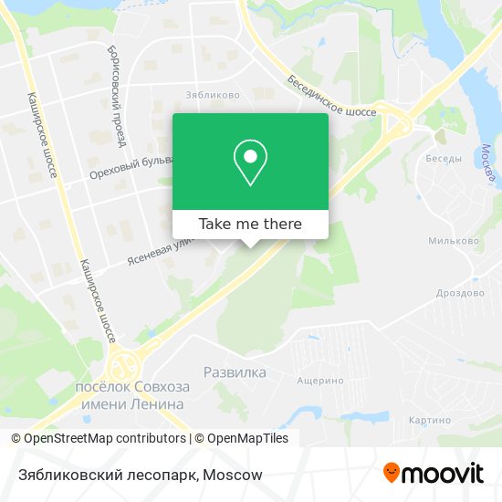Зябликовский лесопарк map