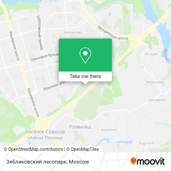 Зябликовский лесопарк map