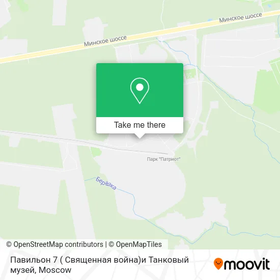 Павильон 7 ( Священная война)и Танковый музей map