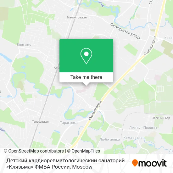 Детский кардиоревматологический санаторий «Клязьма» ФМБА России map