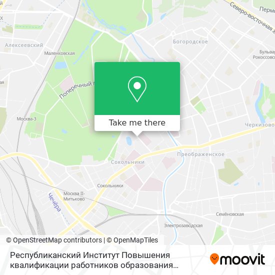 Республиканский Институт Повышения квалификации работников образования РИПКРО map