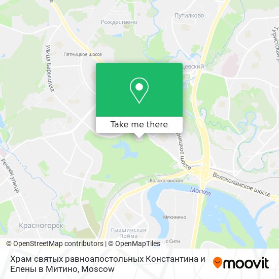 Храм святых равноапостольных Константина и Елены в Митино map