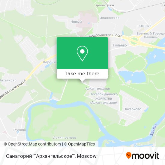 Санаторий ""Архангельское"" map