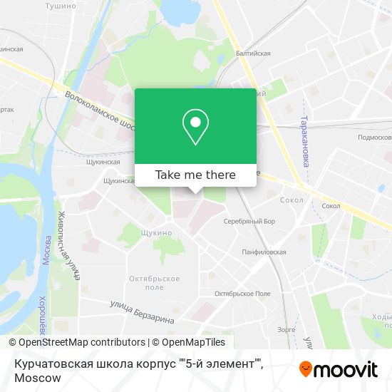 Курчатовская школа корпус ""5-й элемент"" map