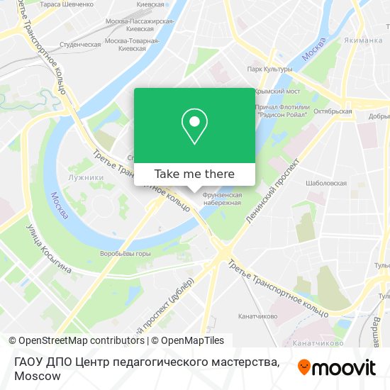 ГАОУ ДПО Центр педагогического мастерства map