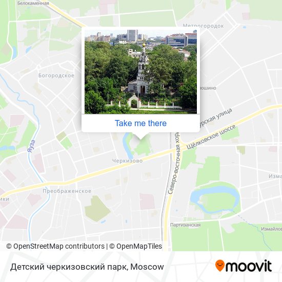 Детский черкизовский парк map