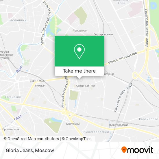 Gloria Jeans map