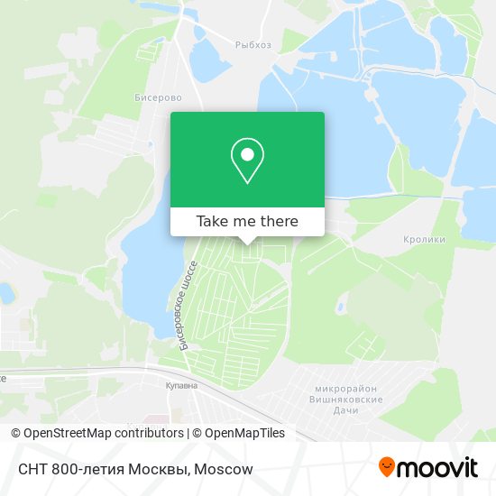 СНТ 800-летия Москвы map