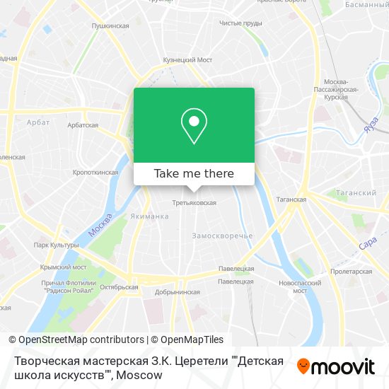 Творческая мастерская З.К. Церетели ""Детская школа искусств"" map