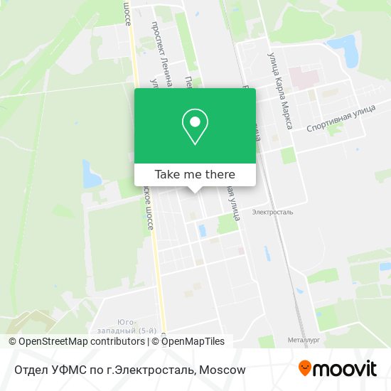 Отдел УФМС по г.Электросталь map