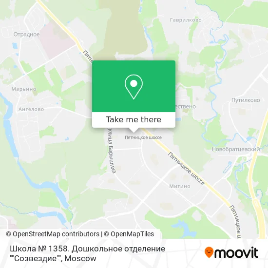 Школа № 1358. Дошкольное отделение ""Созвездие"" map