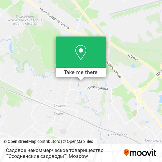 Садовое некоммерческое товарищество ""Сходненские садоводы"" map