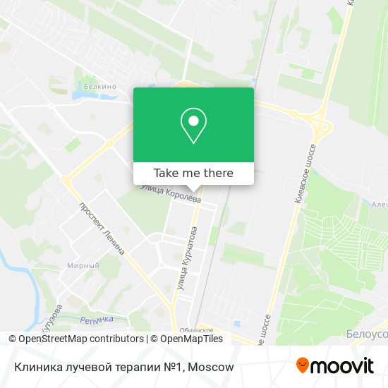 Клиника лучевой терапии №1 map