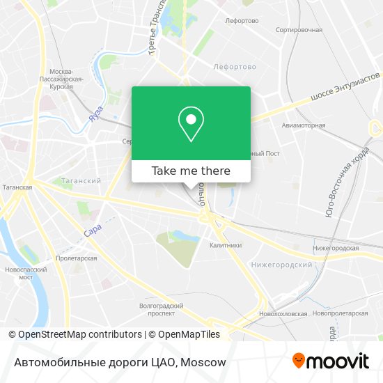 Автомобильные дороги ЦАО map