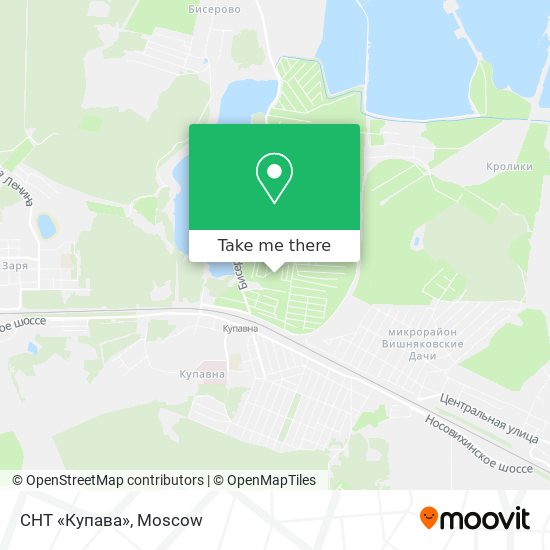 СНТ «Купава» map