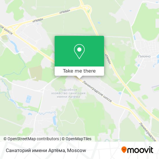 Санаторий имени Артёма map