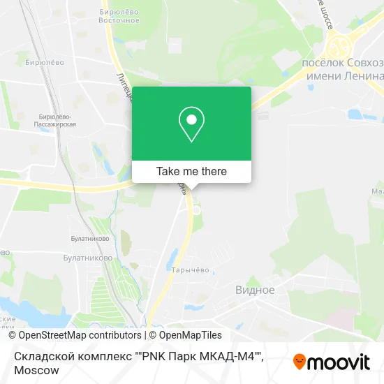 Складской комплекс ""PNK Парк МКАД-М4"" map