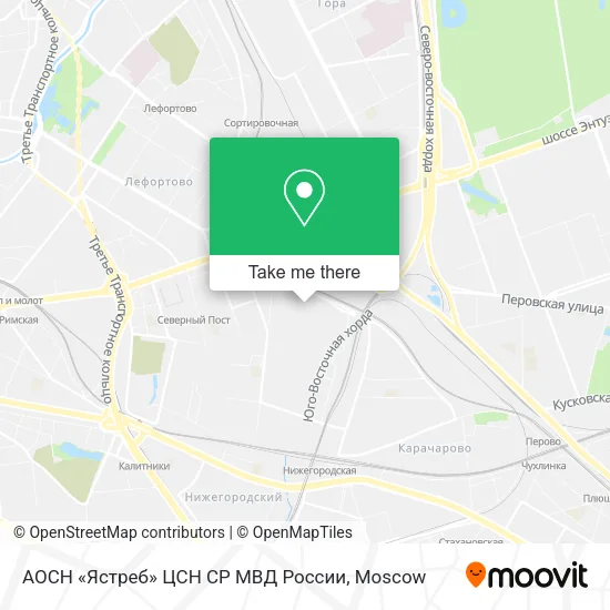 АОСН «Ястреб» ЦСН СР МВД России map