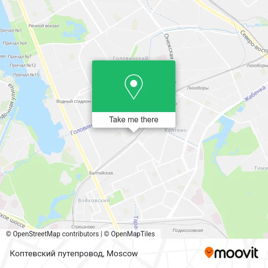 Коптевский путепровод map
