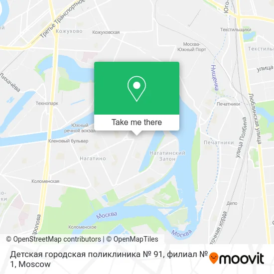 Детская городская поликлиника № 91, филиал № 1 map