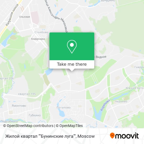 Жилой квартал ""Бунинские луга"" map