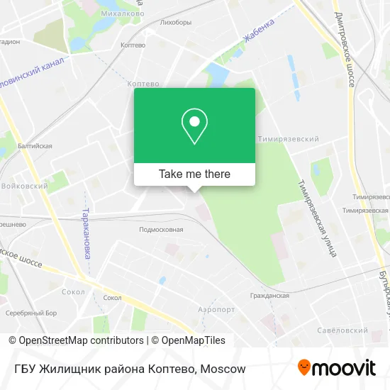 ГБУ Жилищник района Коптево map