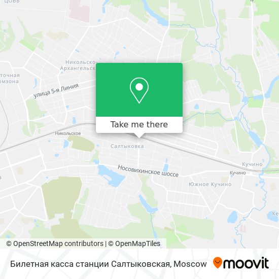 Билетная касса станции Салтыковская map