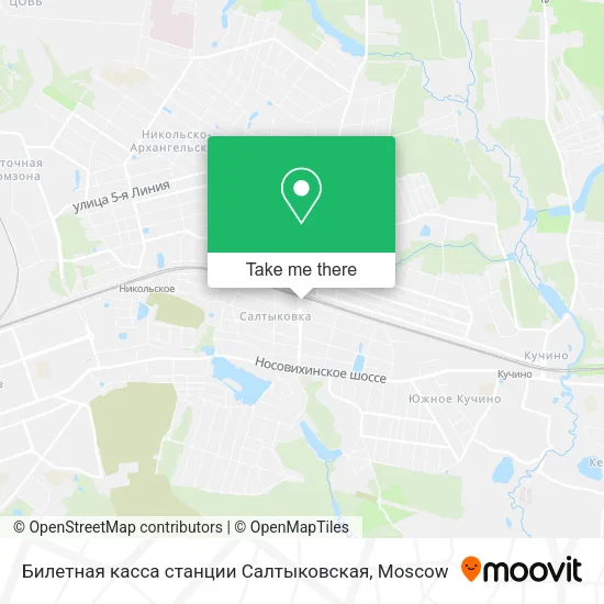 Билетная касса станции Салтыковская map