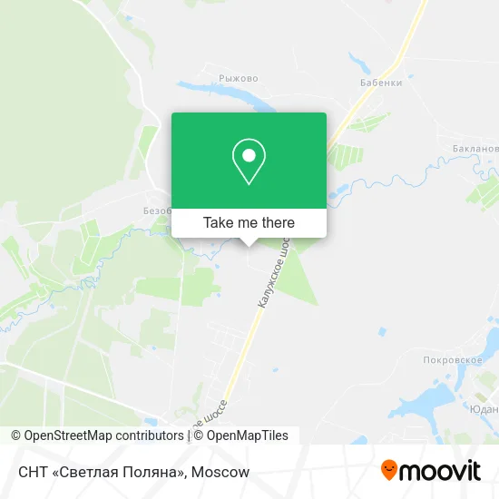 СНТ «Светлая Поляна» map
