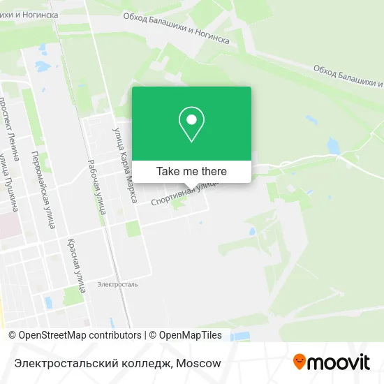 Электростальский колледж map
