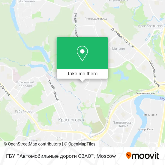 ГБУ ""Автомобильные дороги СЗАО"" map